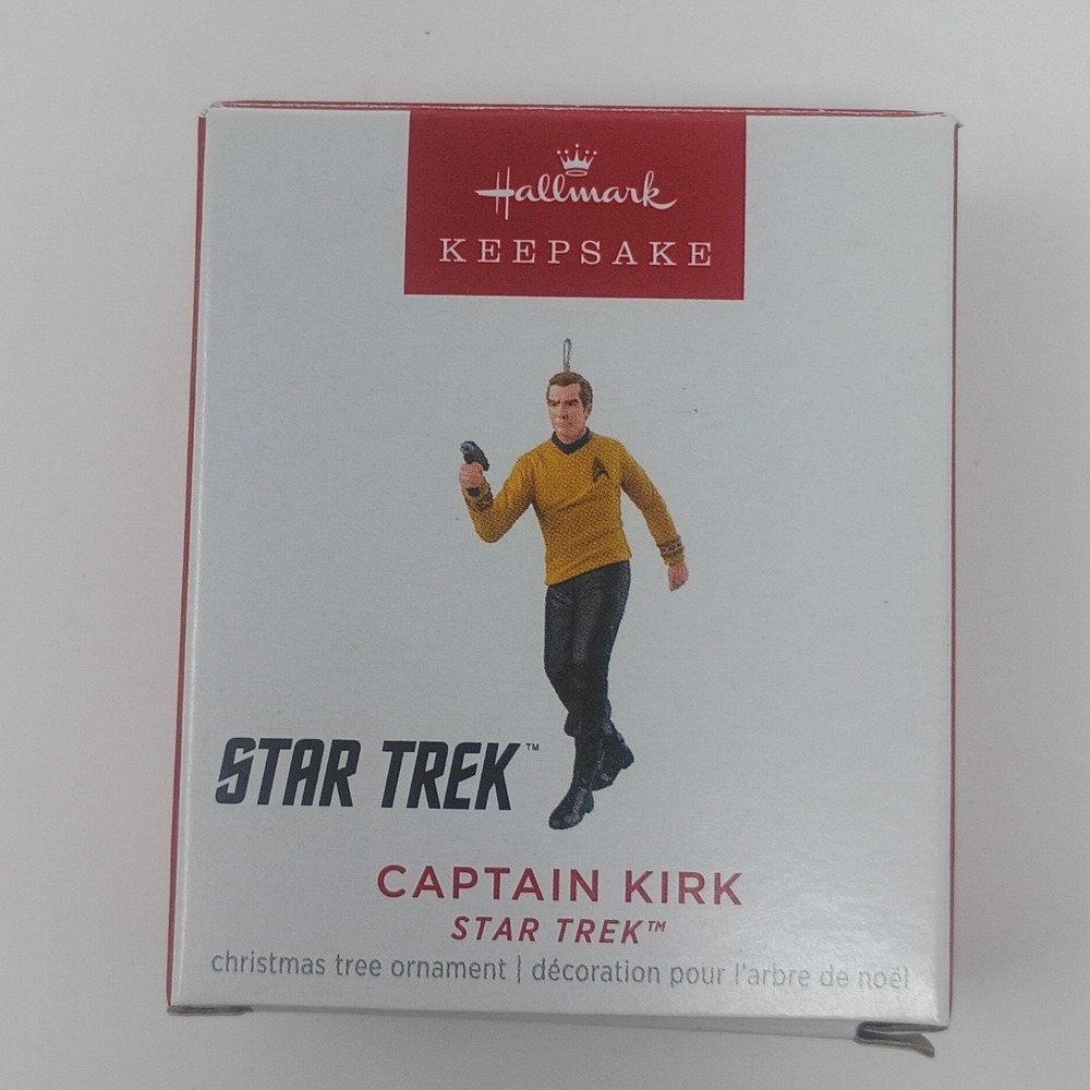 Hallmark Keepsake 2023 Star Trek Captain Kirk Christmas Ornament New Box Damage